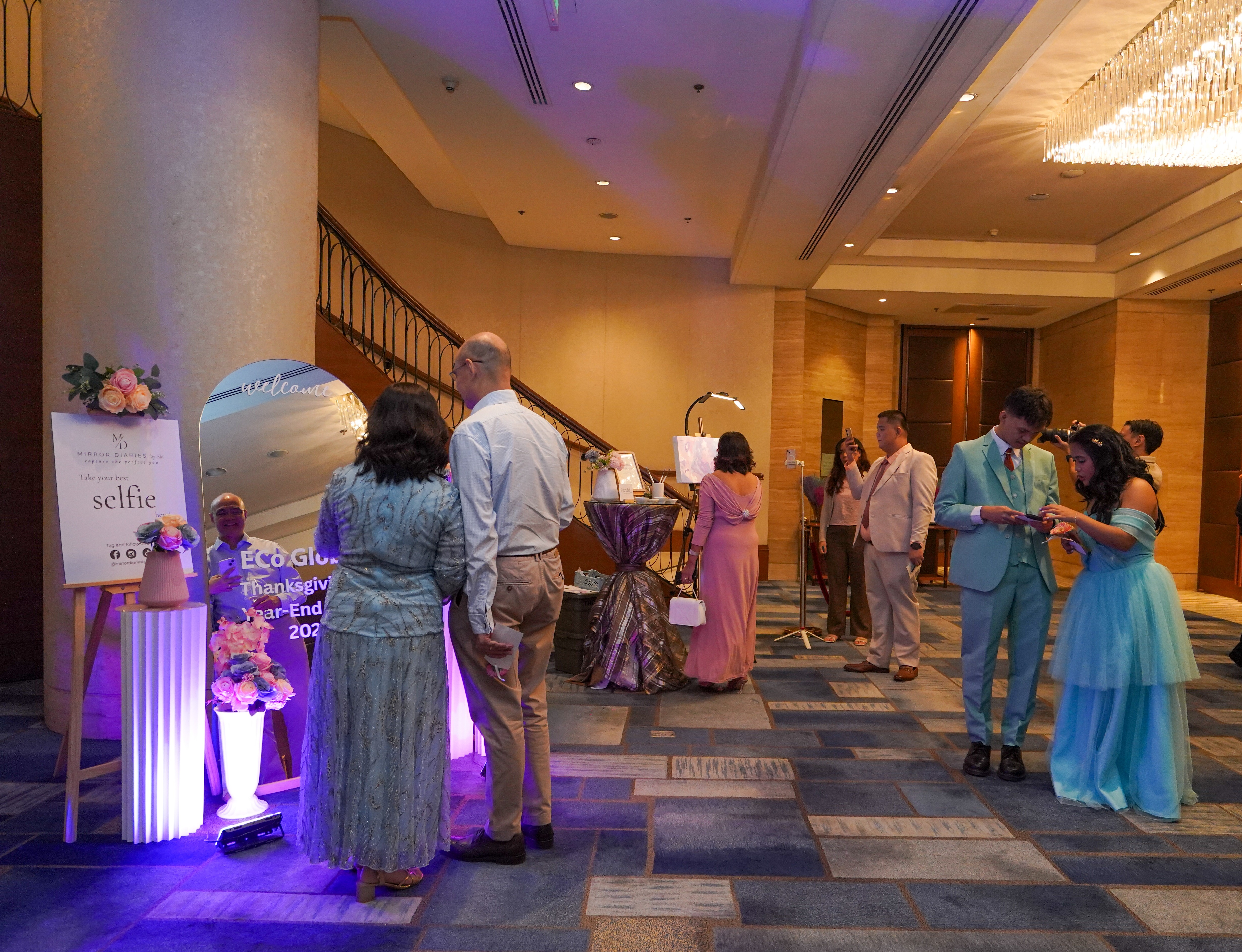 Experience stations at the year-end party